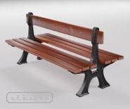 Doubleside park and garden bench with cast iron - FRANKFURTER 10101