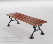 Park and garden bench with cast iron - WIEN model 105