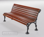 Park and garden bench with cast iron - WIEN model 110
