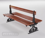 Doubleside park and garden bench with cast iron - FRANKFURTER 11301