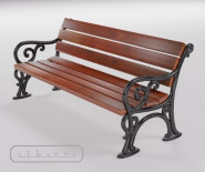 Park and garden bench with cast iron - WIEN model 120