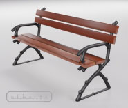 Park and garden bench with cast iron - ASTE 1401b