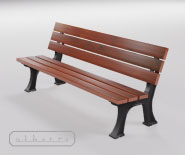 Park and garden bench with cast iron - FRANKFURT 1801