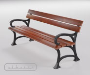 Park and garden bench with cast iron - SEDAN 2501
