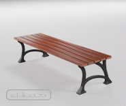 Park and garden bench with cast iron - SEDAN 2505