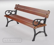 Park and garden bench with cast iron - FRUCHLING 501