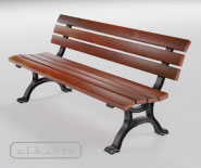 Park and garden bench with cast iron - BUGA 601