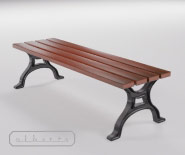Park and garden bench with cast iron - BUGA 604