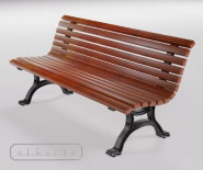 Park and garden bench with cast iron - BUGA 610