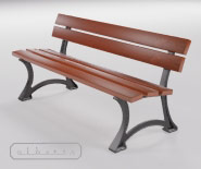 Park and garden bench with cast iron - DUBLIN 701