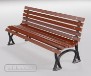 Park and garden bench with cast iron - WROCLAW 950