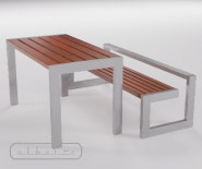 NEW - Park and garden bench - Demerara - 8001.01/Table - 8001.02